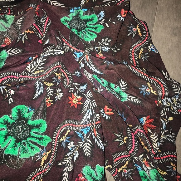 ISABEL MARANT PRINTED GATHERED SHOULDER BLOUSE 38 - Picture 7 of 9